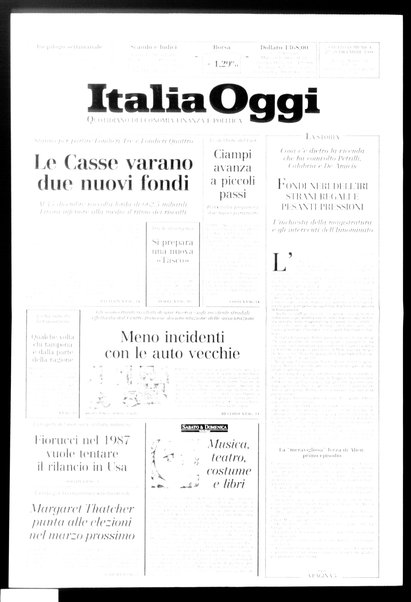 Italia oggi : quotidiano di economia finanza e politica